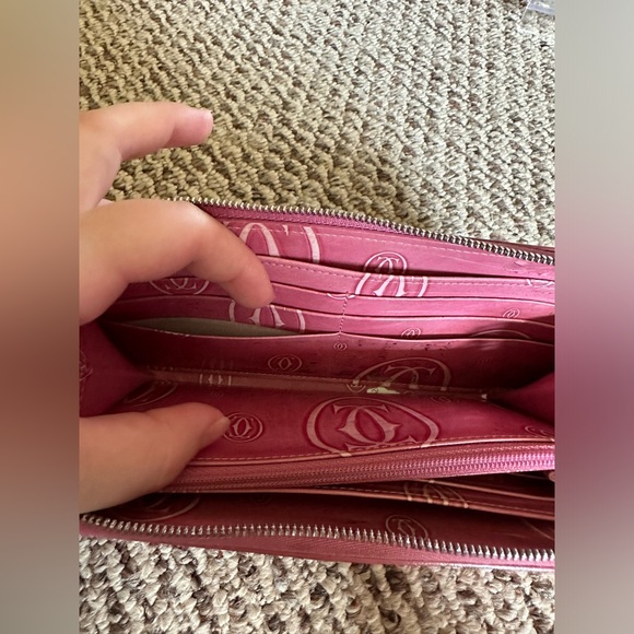 Cartier Happy Birthday Zip Wallet Pink Patent Leather - Picture 10 of 15